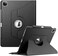 غطاء دوار من FINTIE متوافق مع iPad Pro 12.9 بوصة (2022/2021/2020/2018، الجيل السادس/الخامس/الرابع/الثالث) - غطاء حماية يدور 360 درجة مع حامل قلم رصاص، خاصية التشغيل/الإيقاف التلقائي، أسود.