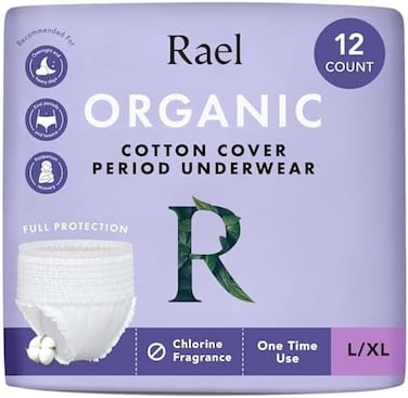 Rael Organic Cotton Period Underwear - Size L-XL.