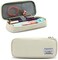 FUXINGYAO Pencil Case, Multi- Slot Pencil Pouch, Portable Pencil Bag, Pen Case forOffice(White.