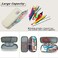 FUXINGYAO Pencil Case, Multi- Slot Pencil Pouch, Portable Pencil Bag, Pen Case forOffice(White.
