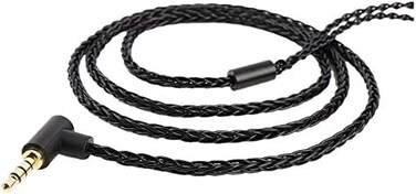 Girftu JCALLY Earbuds Cable, QDC Cable,Replacement Cable Oxygen-Free Copper Upgrade 5N OFC Headphone Wire 8 Shares 2Pin 0. 78mm Earphone 3. 5mm Wire with Microphone JC08S (Black(Black 0. 78mm.