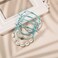 FANCY SHINY Wave Charm Bracelets String Beaded Bracelets Boho Shell Strand Bracelet Set Cute Braid Friendship Bracelets Waterproof Beach Surfer Jewelry for Women Teen Girls Sky Blue.