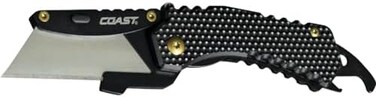 Coast DX126 1. 2 In. Stainless Steel Razor Blade Pocket Knife with DOUBLE LOCK and Nylon Handle.