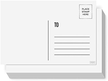 Sweetzer &amp; Orange SweetzerOrange Blank postcards for mailing. 60 empty message sheets 10 x 15 white, receipt set available in blank. Make your own greeting cards.