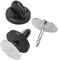 Heliltd 400pcs PVC Rubber Pin Backs Butterfly Clutch Pins Tie Tacks Blank Pins for Uniform Badges Backing Holder Clasp Lapel Pin Enamel Pins(200 Sets.
