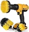 Dsenfurn [3 Pack Set] Auto Detailing Drill Brush Set, Wheel Cleaner Brush, Car Cleaner Wash Brush Supplies Kit Fit Tire, Car Mats, Floor Mat, Bathroom and Auto Power Scrubber Brush Cleaning Sets.