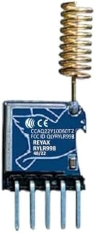 REYAX RYLR998 UART Interface 868/915 MHz Lora Module with Antenna FCC CE NCC Certification.