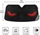 Dussdil Evil Eyes Car Sun Shade Windshield Red Eyes Sunshade Block UV Rays Protector Keep Your Vehicle Cool Sun Window Shield Visor Cover Foldable for Car Truck SUV M.