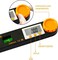 Rainyb Digital Angle Finder Tool 7inch 0-360 Degree LED Digital Protractor with Horizontal Vertical Bubble Levels and Ruler Meter Accurate Tools for Carpenters,Woodworkers,Fabricators.