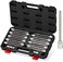 RIMKOLO 3/8 Inch Drive Long Ball End Hex Bit Socket Set,20-Piece SAEMetric Allen Socket Set 3mm to 10mm1/8-3/8 Inch S2 Steel Bits.