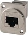 ANMBEST 5PCS Panel Mounting RJ45 Cat5/5e/6 8P8C Ethernet LAN Cable Connector Zinc Alloy Housing Double Head Coupler Adapter Female to Female.