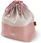monbento - Lunch Bag MB Pochette L Natural - Polyester and Cotton Large Lunch Tote - For Work Lunch Packing - Can Contain a Bento Boxa Bottlea Cutlery Set - CreamPink.