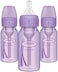 Dr. Brown's Natural Flow Anti-Colic OptionsNarrow Baby Bottles 4 oz/120 mL, with Level 1 Slow Flow, 3 Pack, 0mLavender.