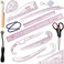 HLZC French Curve Ruler for Pattern Making, 15 Pieces Clear Sewing Ruler Set for Beginners Tailors Designers.