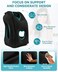 JefDiee Inflatable Travel Pillow, Airplane Neck Pillow Comfortably Supports Head and Chin for Airplanes, Trains, Cars and Office Napping with 3D Eye Mask, Earplugs and Portable Drawstring Bag (Black.