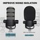 غطاء ميكروفون إسفنجي من Boseen متوافق مع ميكروفونات Rode PodMic NT1-A NT-USB NT2-A Procaster Podcaster يقلل الضوضاء بشكل فعال (عبوتان).