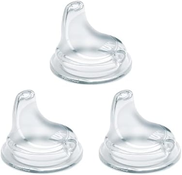 NUK Replacement Silicone Spout, Clear, 1 Count Pack of 3.