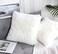 Uhomy 2 Packs Fluffy Accent Pillows Cover 22"x22", Soft White Faux Fur Throw Pillow Case, Modern Luxury Decorative Square Cushion Cover for Farmhouse Home Decor for Sofa/Bed/Chair, 55x55cm.