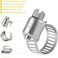 WINLONG 1/2'' Stainless Steel Hose Clamps - 24PK Size 4 Small Worm Gear Drive Hose Clamps Clamping Range 1/4 Inch to 5/8 Inch (6mm-16mmfor Automotive Plumbing, 1/4'' Hose Clamps, 1/2'' Hose Clamps.