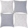 HPUK Decorative Throw Pillow Covers Set of 4 Couch Pillows Accent Cushion Cover for Couch Sofa Living Room, 20"x20" inches, Grey.