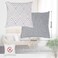 HPUK Decorative Throw Pillow Covers Set of 4 Couch Pillows Accent Cushion Cover for Couch Sofa Living Room, 20"x20" inches, Grey.
