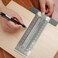 QeeHeng Woodworking Marking T Rulers Ultra Precision,Layout Work Scribe Line Ruler with Holes,Scribing Square Ruler Gauge Measuring Tool Draft Marking Tools Carpenter Measuring Ruler with Stop (200mm.