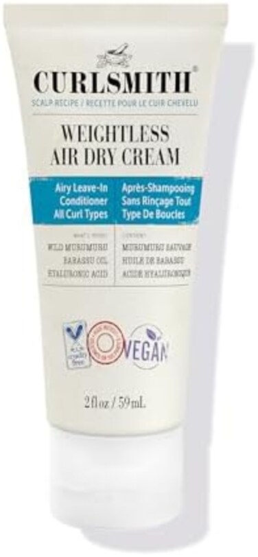 Curlsmith - Weightless Air Dry Cream - Vegan Leave-In Conditioner for Any Hair Type, Smooths Hair (2fl. oz.