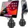 APPS2Car Solid Cup Holder Tablet Mount for Car, Adjustable Height iPad Car Mount for Truck Low Profile Road Trip Essentials Compatible with 4. 7-13" iPad Pro Air Mini, Fire, iPhone, Cell Phone - Black