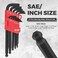 InPower Allen Wrenches Set, 26pcs SAE and Metric Allen Key Set, Long Arm Ball End Hex Key Set Tools for Hex Head Socket Screws - 2 Sets.