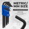 InPower Allen Wrenches Set, 26pcs SAE and Metric Allen Key Set, Long Arm Ball End Hex Key Set Tools for Hex Head Socket Screws - 2 Sets.