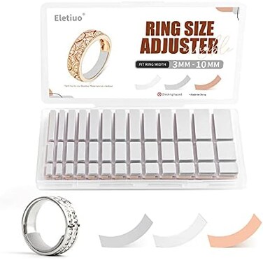 ELETIUO Ring Size Adjuster Loose Rings Invisible Ring Size Reducer Jewellery Guard Sizer Loose Ring Tightener, Fitter,Reducer for Wide Rings,Multiple Ring Resizer3 Colours,6 Sheets /234 Pcs.