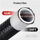 EVIL ENERGY 8AN 1/2" PTFE E85 Hose Braided Fuel Injection Line Fitting Kit 20FT Nylon Stainless Steel Black.