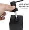 YEW DESIGN Matte Black Soap Dispenser for Bathroom, 15oz Square Rustproof Liquid Hand Dish Soap Dispenser Pump for Kitchen Sink, Countertop, and Bathroom.