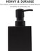 YEW DESIGN Matte Black Soap Dispenser for Bathroom, 15oz Square Rustproof Liquid Hand Dish Soap Dispenser Pump for Kitchen Sink, Countertop, and Bathroom.