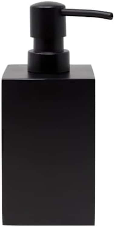 YEW DESIGN Matte Black Soap Dispenser for Bathroom, 15oz Square Rustproof Liquid Hand Dish Soap Dispenser Pump for Kitchen Sink, Countertop, and Bathroom.