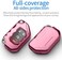 Tukellen for Jeep Key Fob Cover Premium Soft Full Protection Key Shell Key Case Compatible with Jeep 2020 2021 Gladiator JT Sahara JLU 2018-2021 Jeep Wrangler JL JLU Rubicon(Pink.