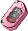 Tukellen for Jeep Key Fob Cover Premium Soft Full Protection Key Shell Key Case Compatible with Jeep 2020 2021 Gladiator JT Sahara JLU 2018-2021 Jeep Wrangler JL JLU Rubicon(Pink.