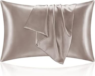 BEDELITE Satin Pillowcase for Hair and Skin, Super Soft and Cooling Similar to Silk Pillow Cases 2 Pack with Envelope Closure, Gift for Women Men(20"x30" Queen Size, Rose Taupe.