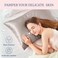 BEDELITE Satin Pillowcase for Hair and Skin, Super Soft and Cooling Similar to Silk Pillow Cases 2 Pack with Envelope Closure, Gift for Women Men(20"x40" King Size, Rose Taupe.