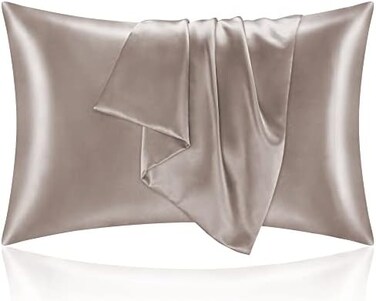 BEDELITE Satin Pillowcase for Hair and Skin, Super Soft and Cooling Similar to Silk Pillow Cases 2 Pack with Envelope Closure, Gift for Women Men(20"x40" King Size, Rose Taupe.