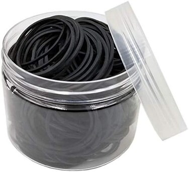 hodooly Black Rubber Bands,200pcs Elastic Bands Sturdy Rubber Band for School Home and Office Use.