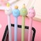 KRIZJUES Myusbest 12 Pcs Fruit Cartoon Animal Pens, Kawaii School Supplies Pens Cute Cartoon Gel Ink Pens Boys Girls Cute Pens Suitable for Writing, Gifts for Children and Teachers, Black Refill 0. 5m