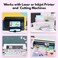 Three Way Cut Holographic Vinyl Sticker Paper 20 Sheets 8. 5 x 11" Waterproof Printable Paper for InkjetLaser Printer, Dries Quickly, Self Adhesive, with CricutSilhouette Rainbow Sticker Printing.