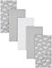 Gerber Boys and Girls Newborn Infant Baby Toddler Nursery 100% Cotton Flannel Receiving Swaddle Blanket, Clouds Grey, 5-Pack.