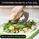 Jawanfu Salad Chopper, Ultra-sharp Salad Chopper Tool for Chopped Salad, Handheld Lettuce Chopper Kit for Salad Bowl, Wood Handle Salad Cutter, Stainelss Steel (Double Blade.