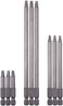 Rocaris 9 Pack 1/4 Inch Hex Shank Long Magnetic Square Head Screwdriver Bits Set Power Tools SQ2 For Poket Hole Jig- 2 inch, 4 inch, 6 inch.