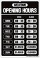 GEEKBEAR Opening Hours Sign (01. Black&ndash; Business Hours Sign - Store Hours Sign &ndash; Hours of Operation Signs for Business &ndash; Open Sign with Hours &ndash; Store or Office Hours Sign Changeable&hellip;.