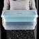 BTsky StackCarry Box, Clear Plastic Storage Container Stackable Home Utility Box with Removable Tray Multi-Purpose Storage Bin for Organizing Stationery, Sewing, Art Craft Supplies(Blue.