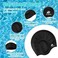 Alepo 2 Pack Kids Swimming Cap Boys Girls, Durable Silicone Swimming Hat with 3D Ear Pockets for Age 3-15 Toddler Child Youth Teen, Bath Swim Cap for Short/Long Hair with Ear Plugs Nose Clip.