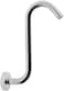 Nearmoon S Shaped Shower Head Riser Pipe, Shower Head Extender Arm with Flange, Standard 1/2" Connection- Bathroom Accessory, 12 Inch (1 Pack, Chrome.